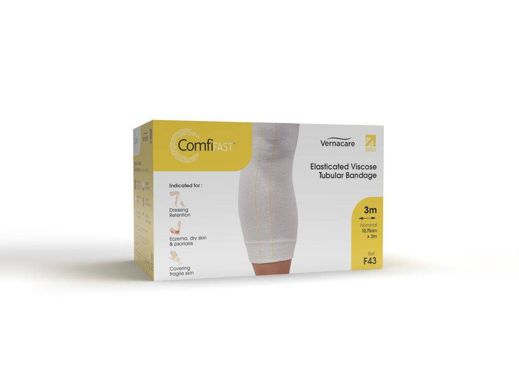 ComfiFast Einweg-Stretch-Schlauchverband, gelb, 10,75 cm x 3 m