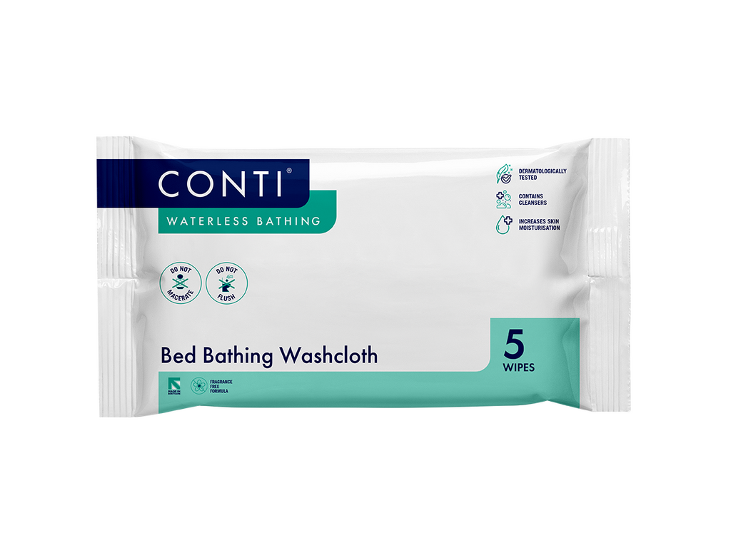 Conti Bett-Badewaschlappen, parfümfrei, 5 Tücher
