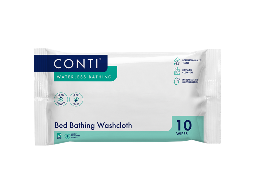 Conti® Bett-Badewaschlappen, parfümfrei, 10 Tücher