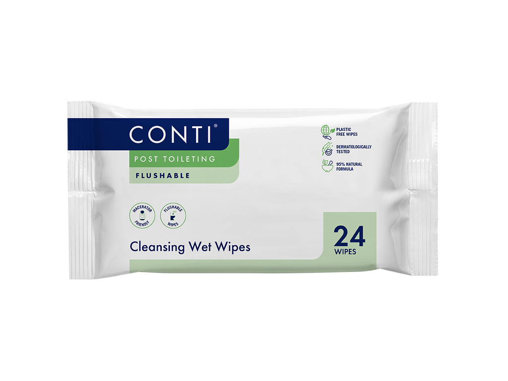 Conti® Feuchttücher nach dem Toilettengang, parfümfrei, 24 Tücher