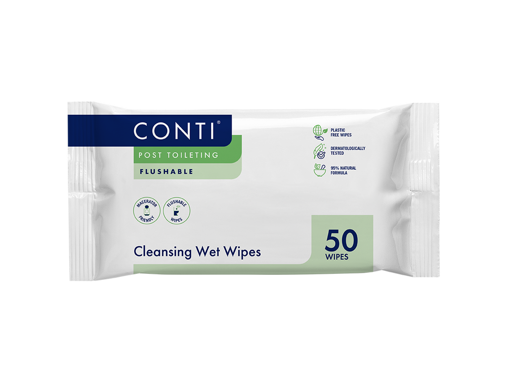 ContiPost Toiletten-Feuchttücher, parfümfrei, 50 Tücher