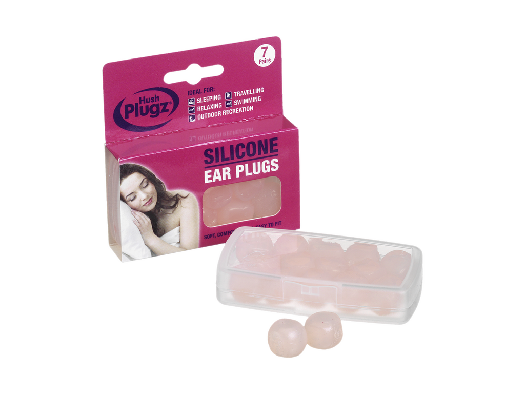 7 Paare UKMEDI Silikon-Ohrstöpsel Pink