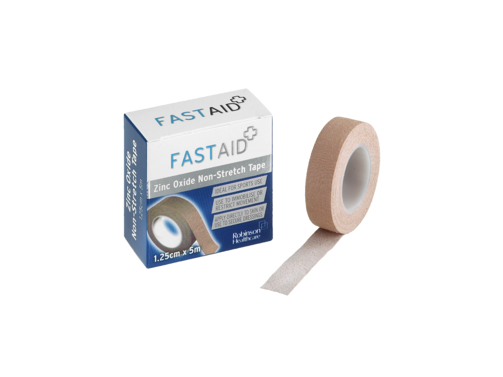 Fast Aid Zinkoxid-Klebeband, nicht dehnbar, 1,25 cm x 5 m