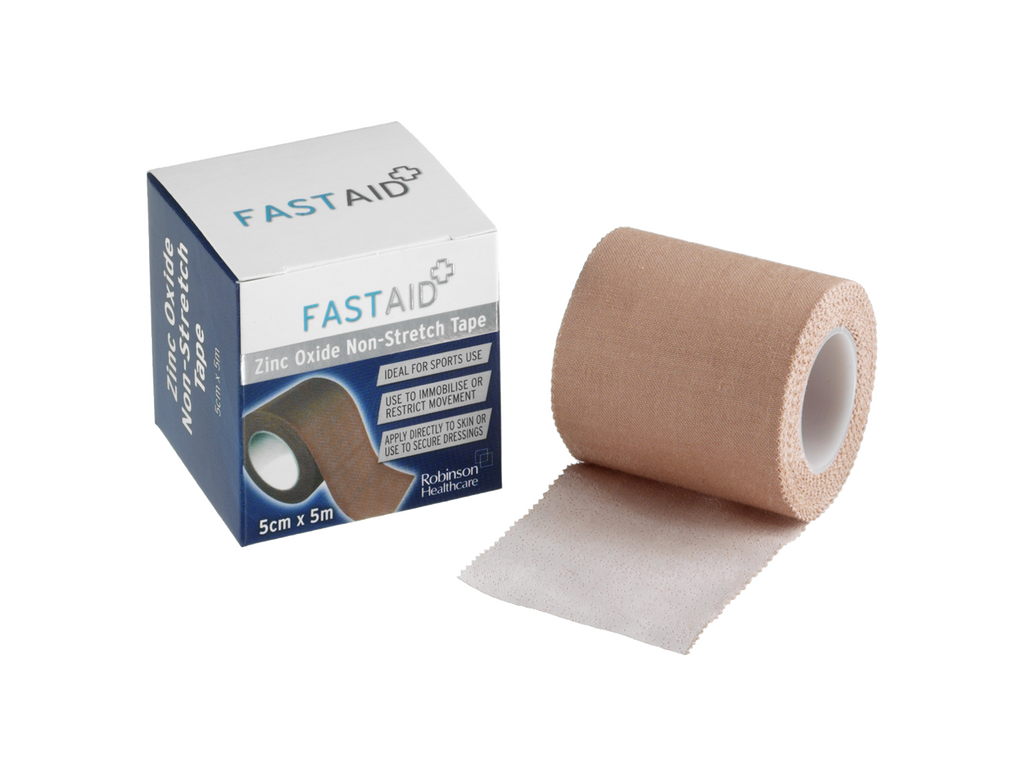 Fast Aid Zinkoxid-Klebeband, nicht dehnbar, 5 cm x 5 m
