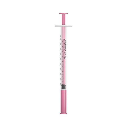 1 ml 0,5 Zoll 27 g rosa Unisharp-Spritze und Nadel u100