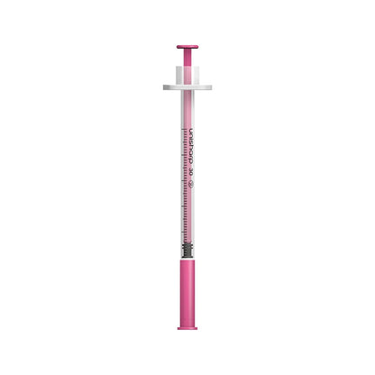 0,5 ml 0,5 Zoll 30 g rosa Unisharp-Spritze und Nadel u100