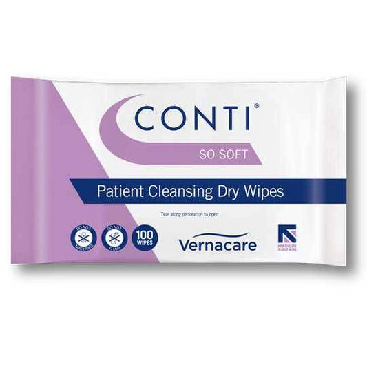 30 cm x 36 cm Conti So Soft Dry Wipes, Großpackung mit 100 Stück